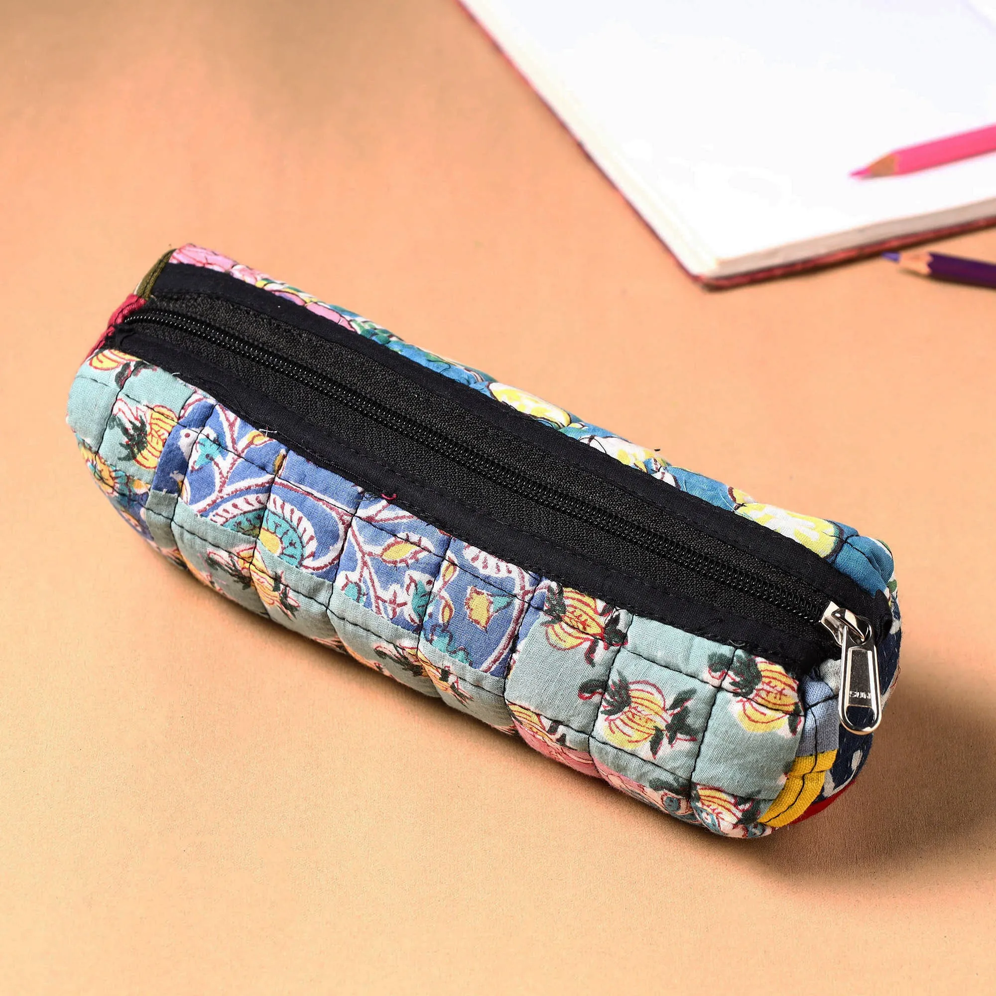 Handcrafted Quilted Patchwork Multipurpose Pencil Pouch 12