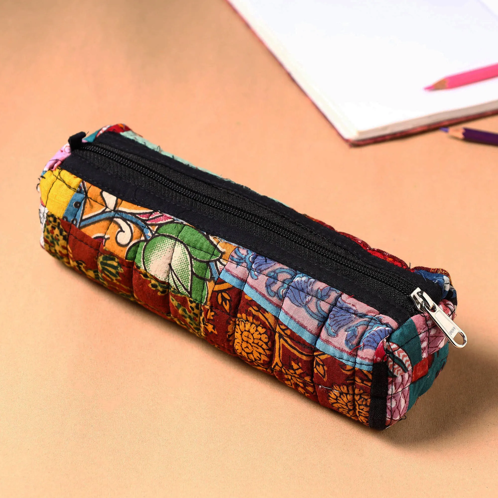 Handcrafted Quilted Patchwork Multipurpose Pencil Pouch 17