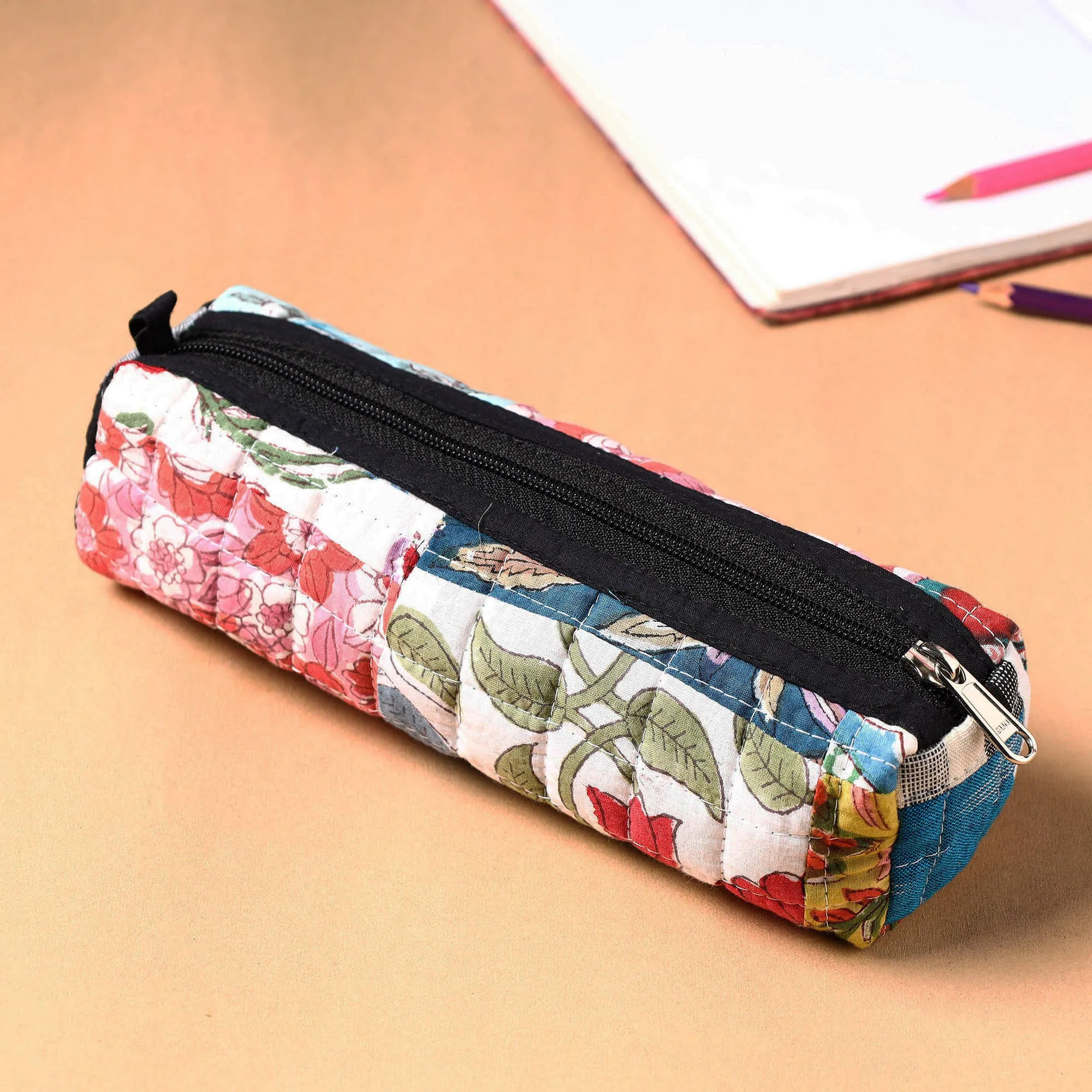 Handcrafted Quilted Patchwork Multipurpose Pencil Pouch 30