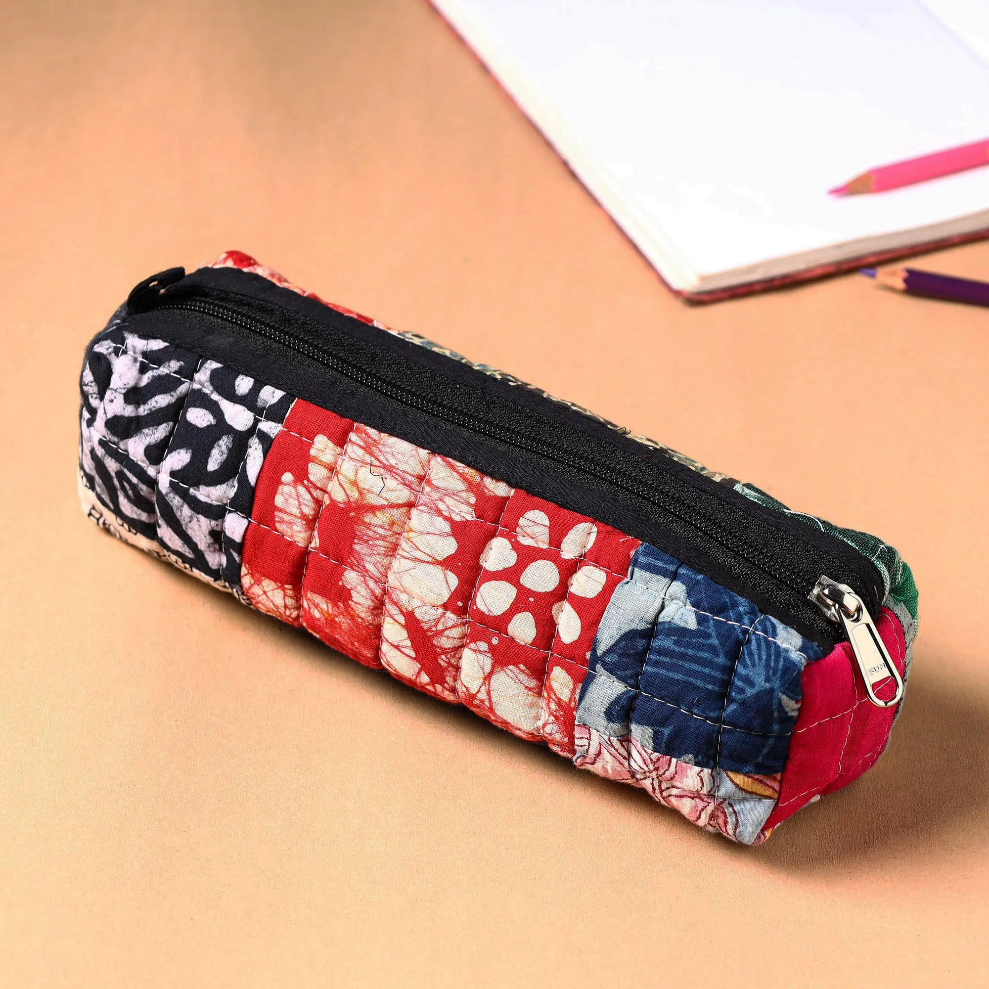 Handcrafted Quilted Patchwork Multipurpose Pencil Pouch 31