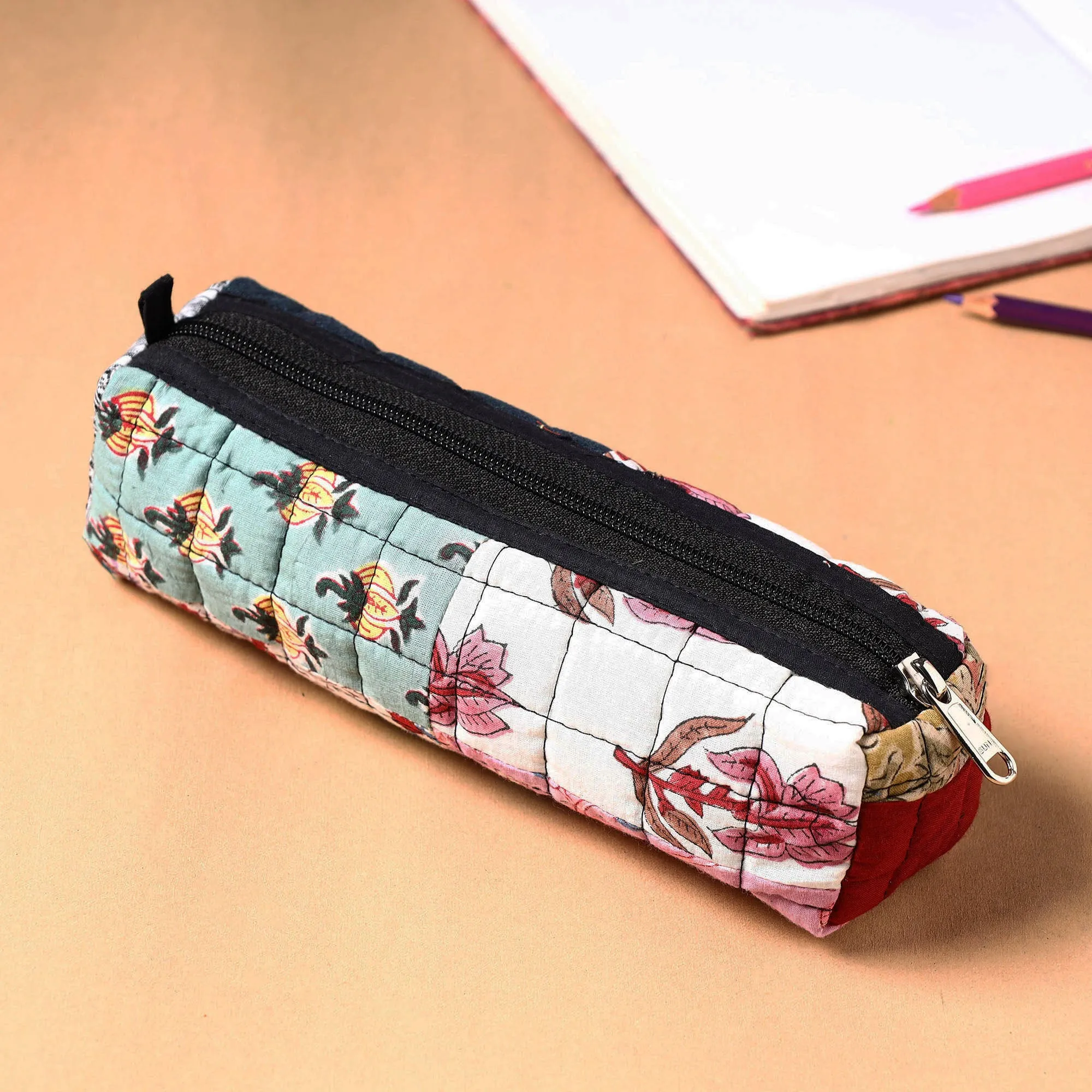 Handcrafted Quilted Patchwork Multipurpose Pencil Pouch 38