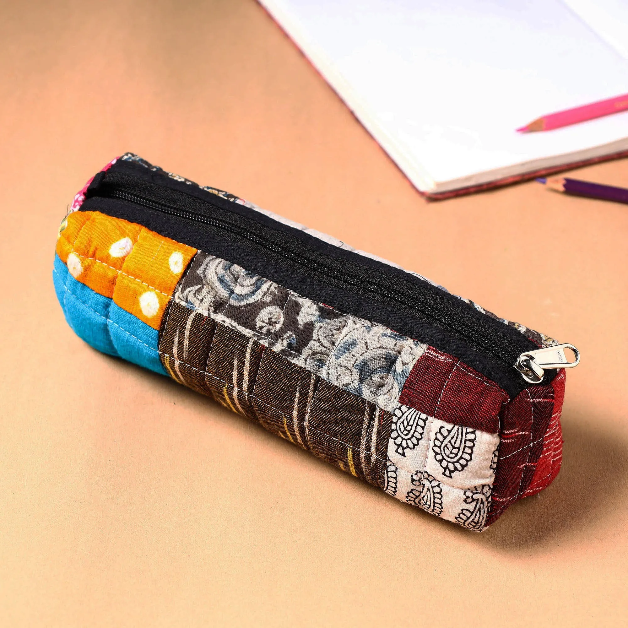 Handcrafted Quilted Patchwork Multipurpose Pencil Pouch 41