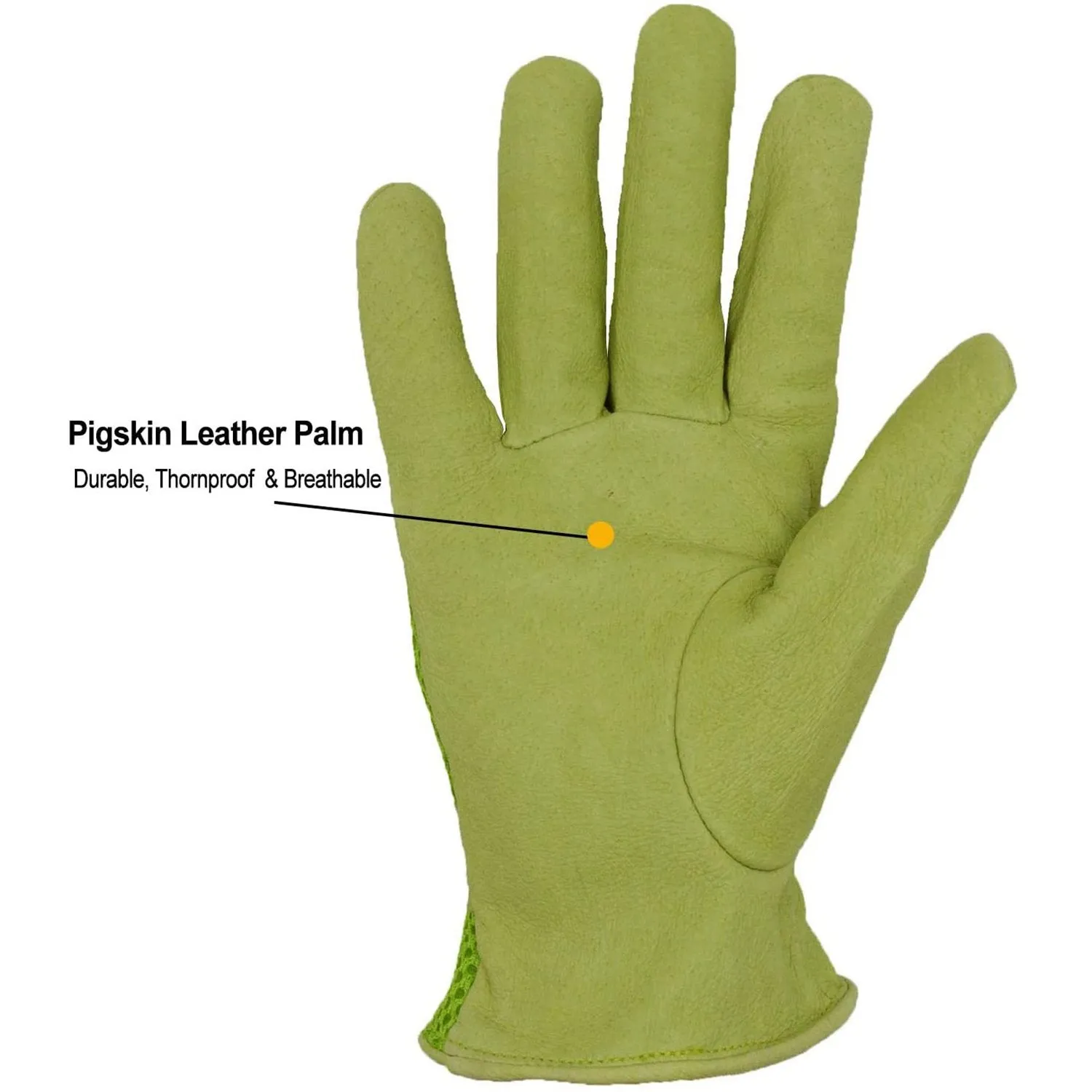 Handlandy Women Gardening Work Gloves Pigskin Comfort Dexterity 5123