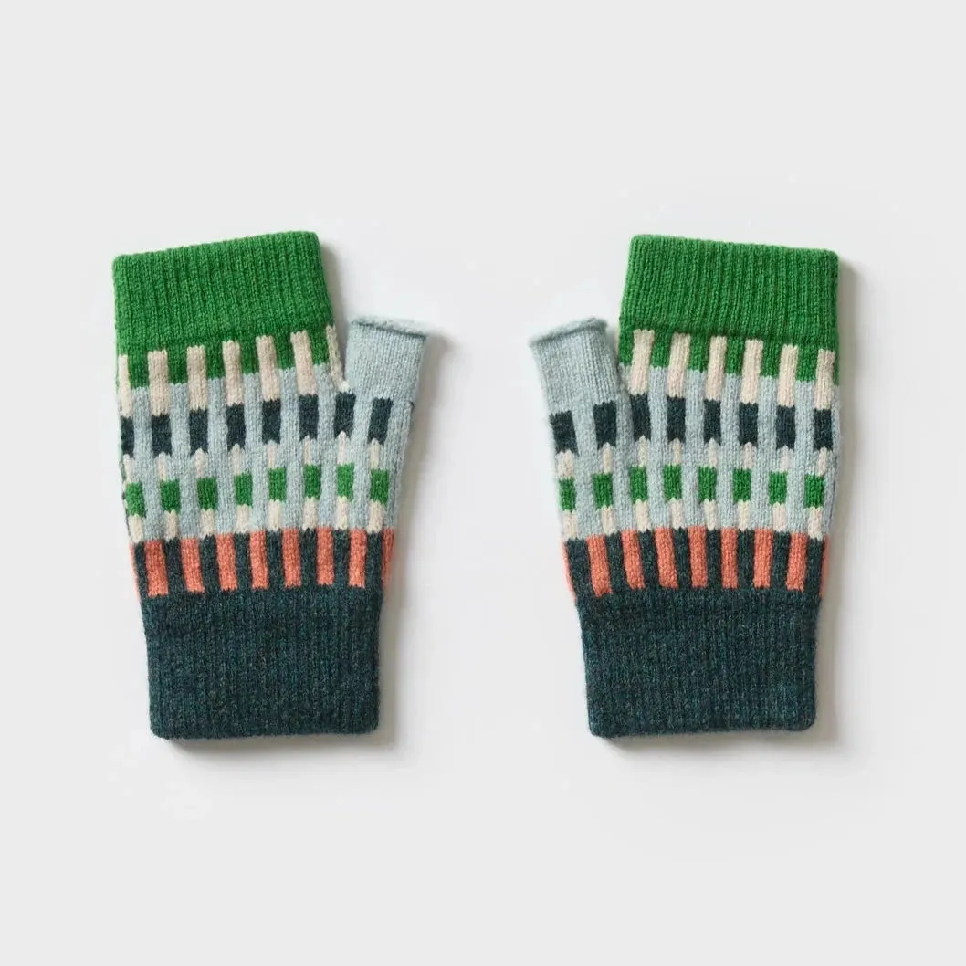 Harbour Fingerless Mittens - Ink and Rosehip