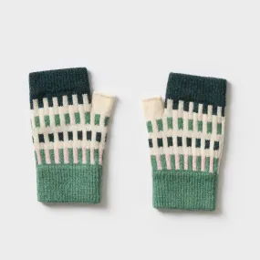 Harbour Fingerless Mittens - Willow and Sea Shell