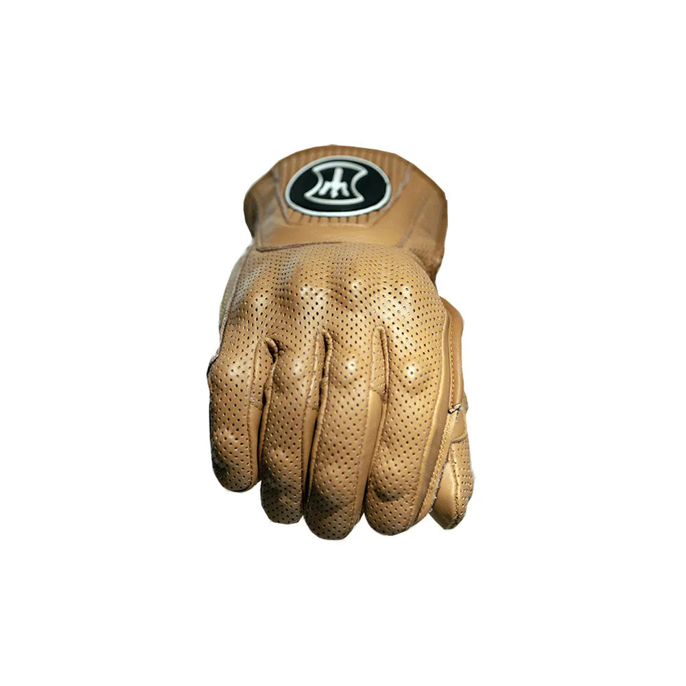 HEROIC ST-R Pro FTR Covered Knuckle Shorty Gloves - Tan