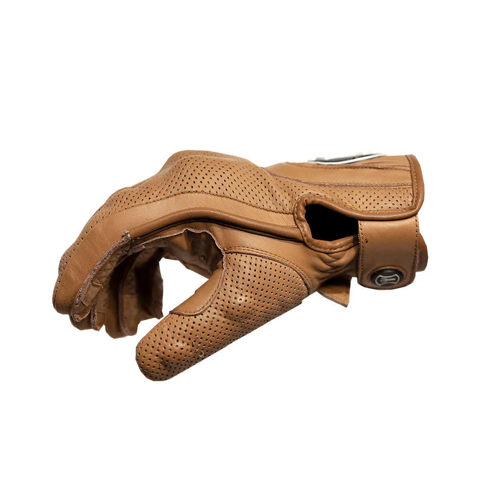 HEROIC ST-R Pro FTR Covered Knuckle Shorty Gloves - Tan