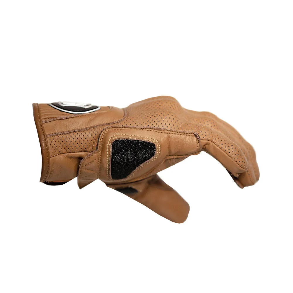 HEROIC ST-R Pro FTR Covered Knuckle Shorty Gloves - Tan