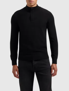 Hidden Halfzip Knitwear | Black