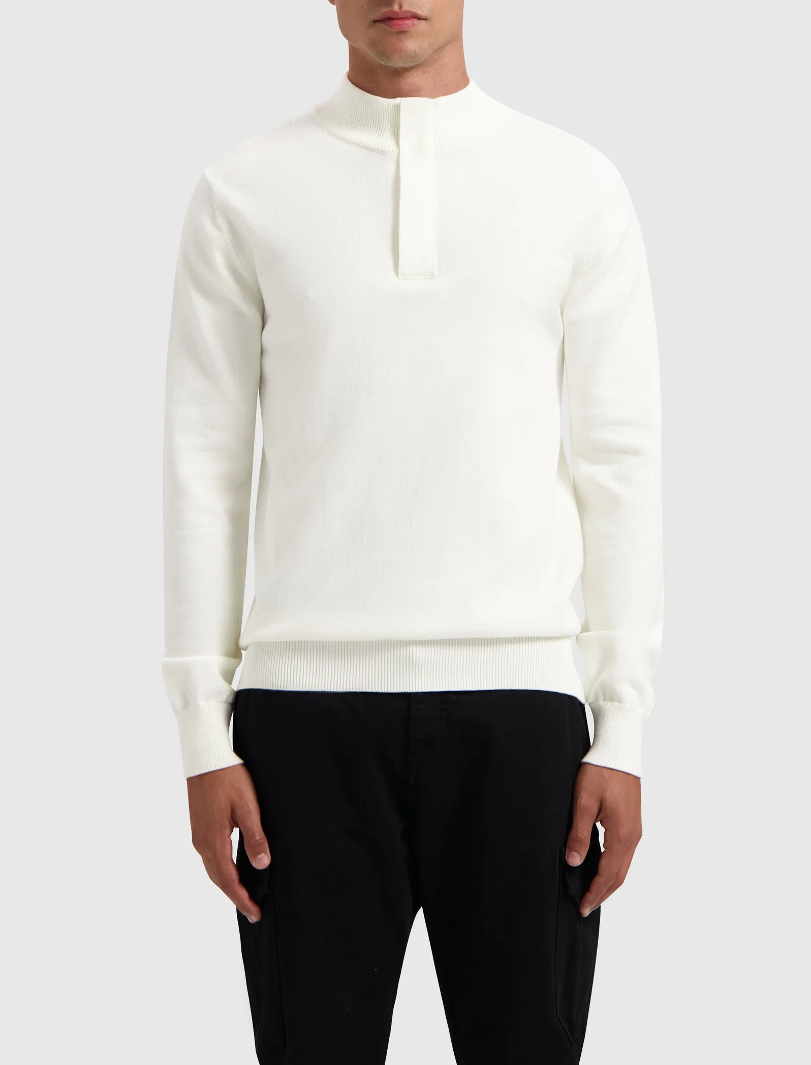 Hidden Halfzip Knitwear | Off White