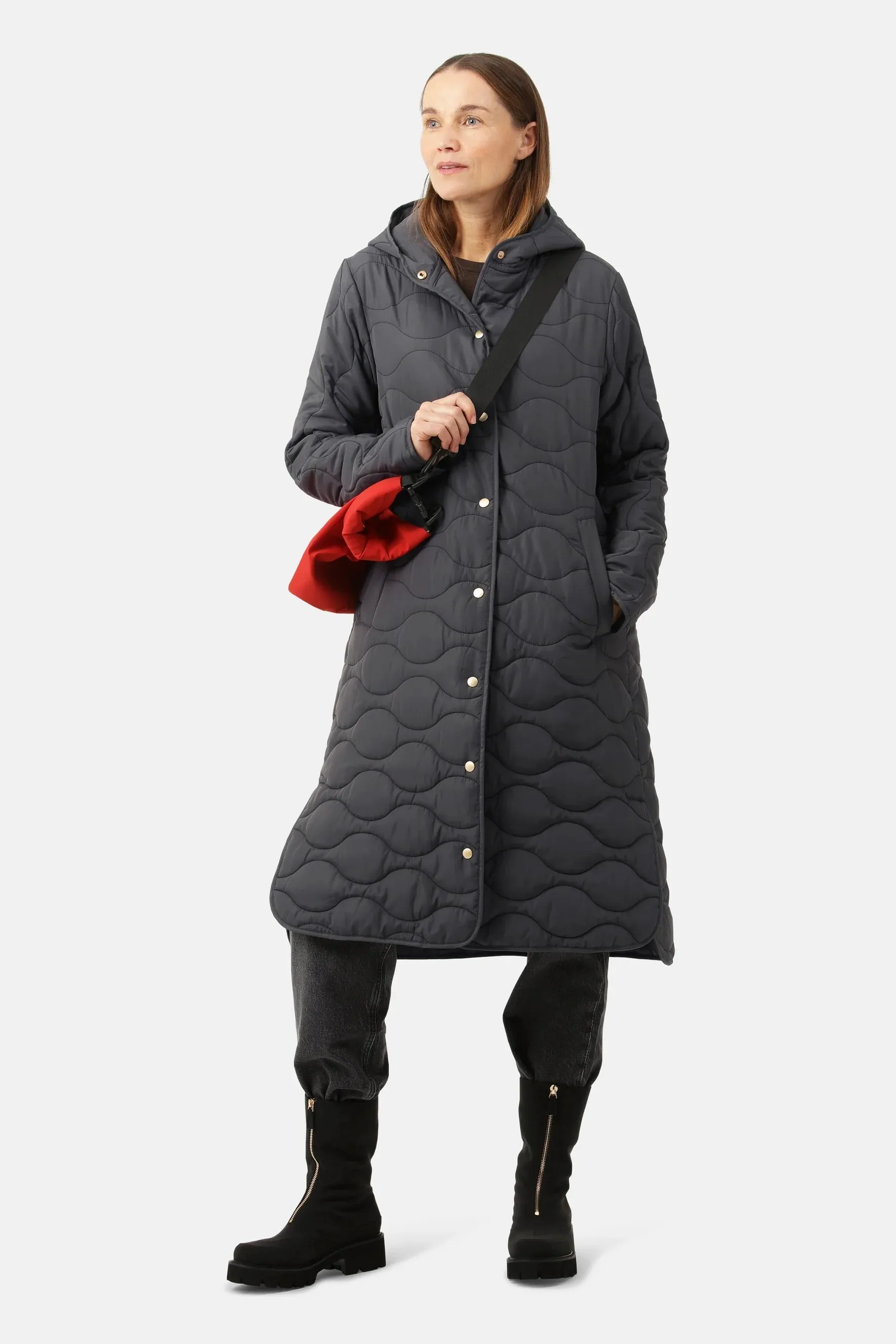 Ilse Jacobsen Quilted 05 Coat Asphalt