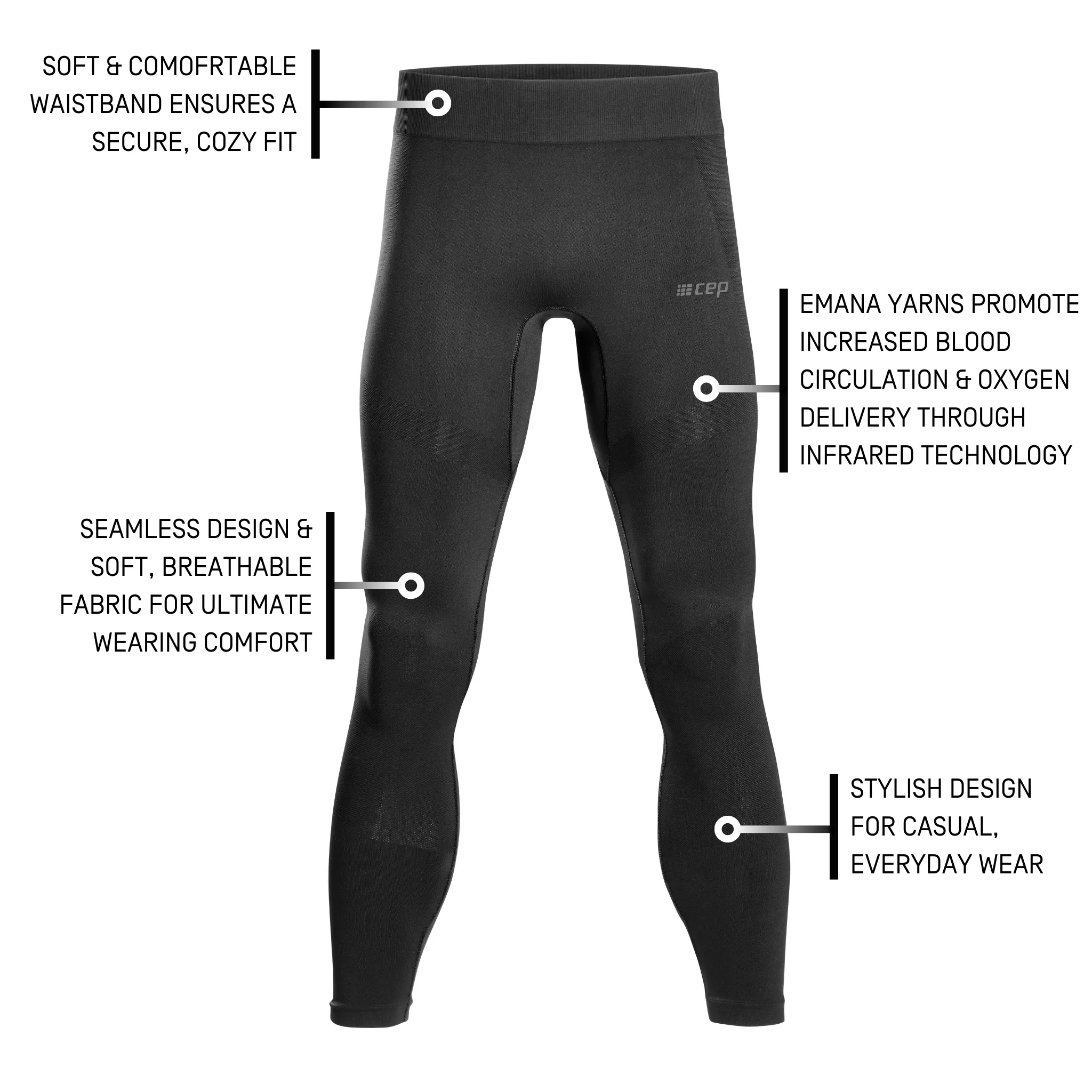 Infrared Recovery Seamless Tights, Men