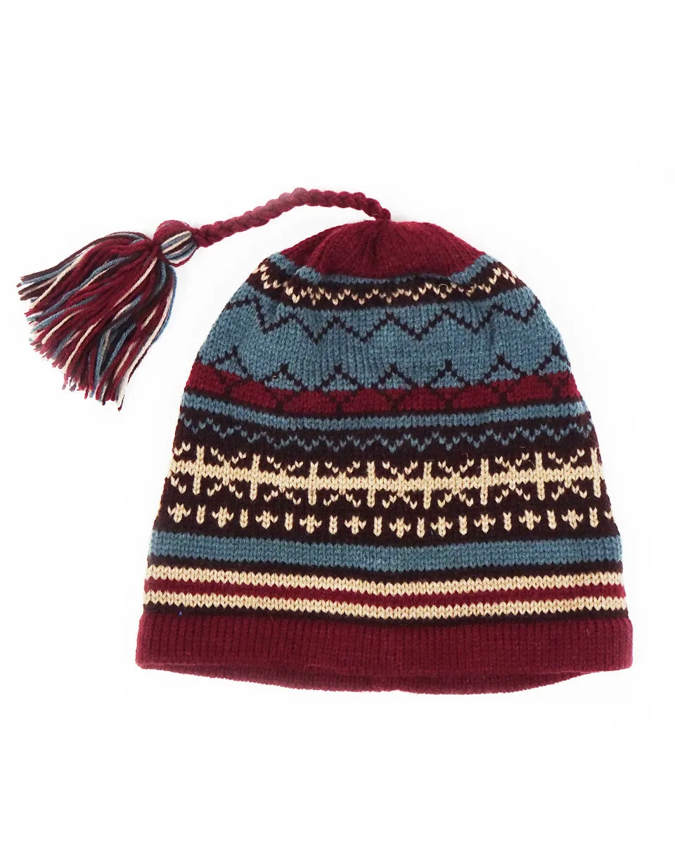 Intarsia Knit Beanie