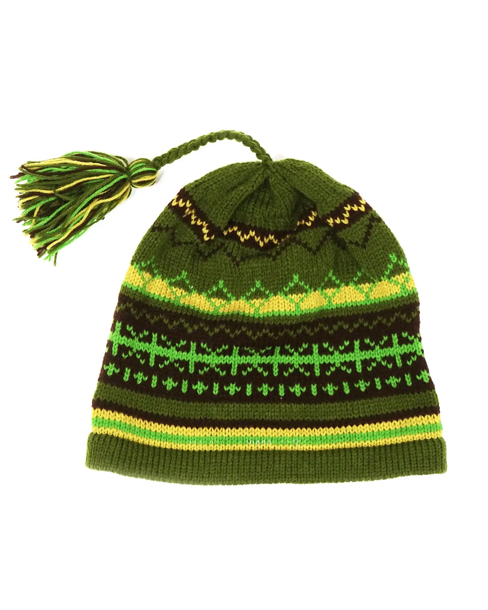 Intarsia Knit Beanie