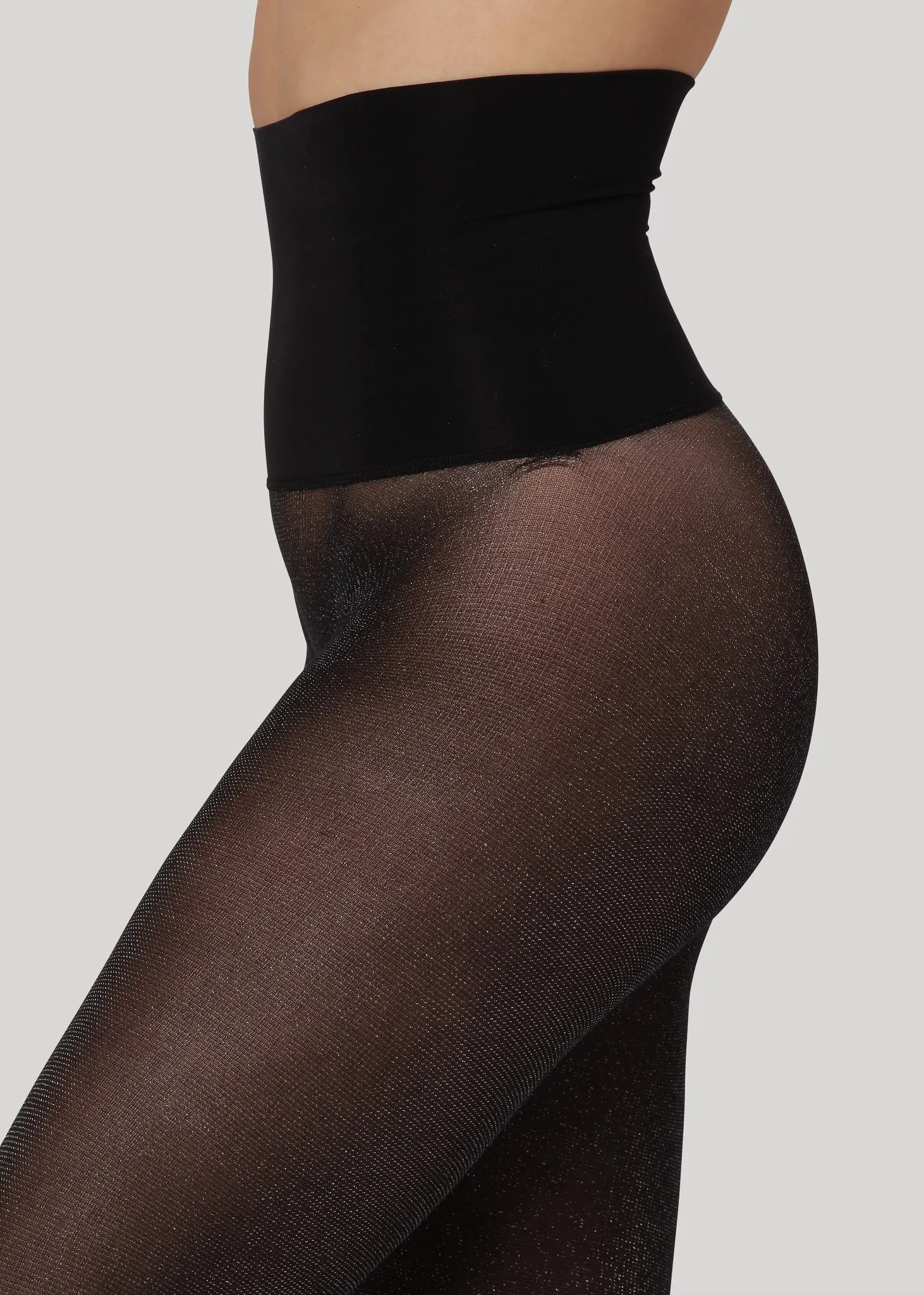 JENNY SHIMMER - HIGH WAIST BAND - Black