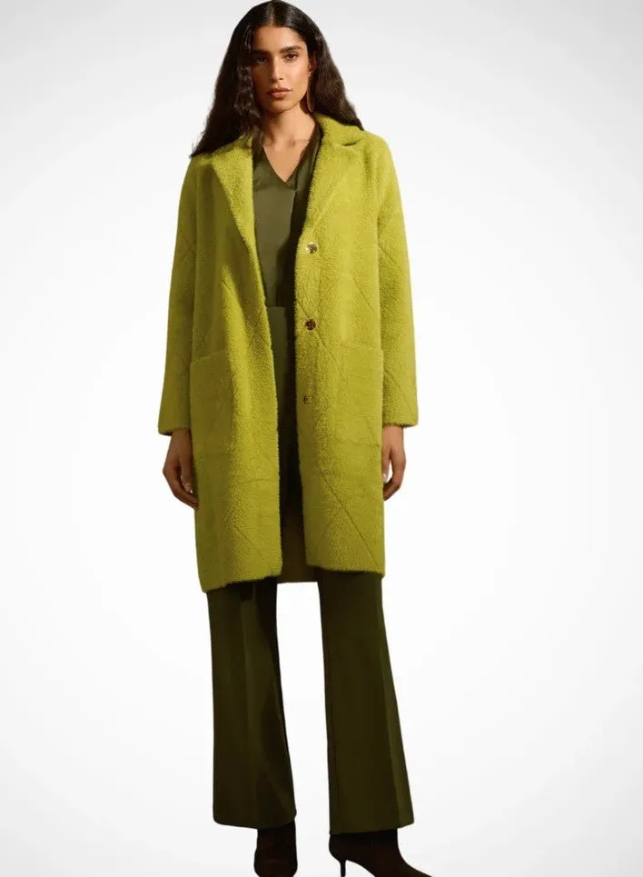 Joseph Ribkoff Quilted Detail Coat Wasabi