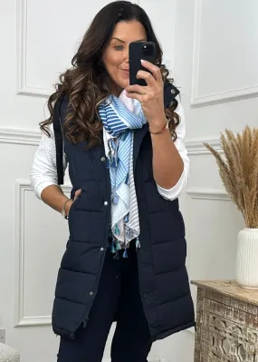 Kehlani Navy Padded Gilet