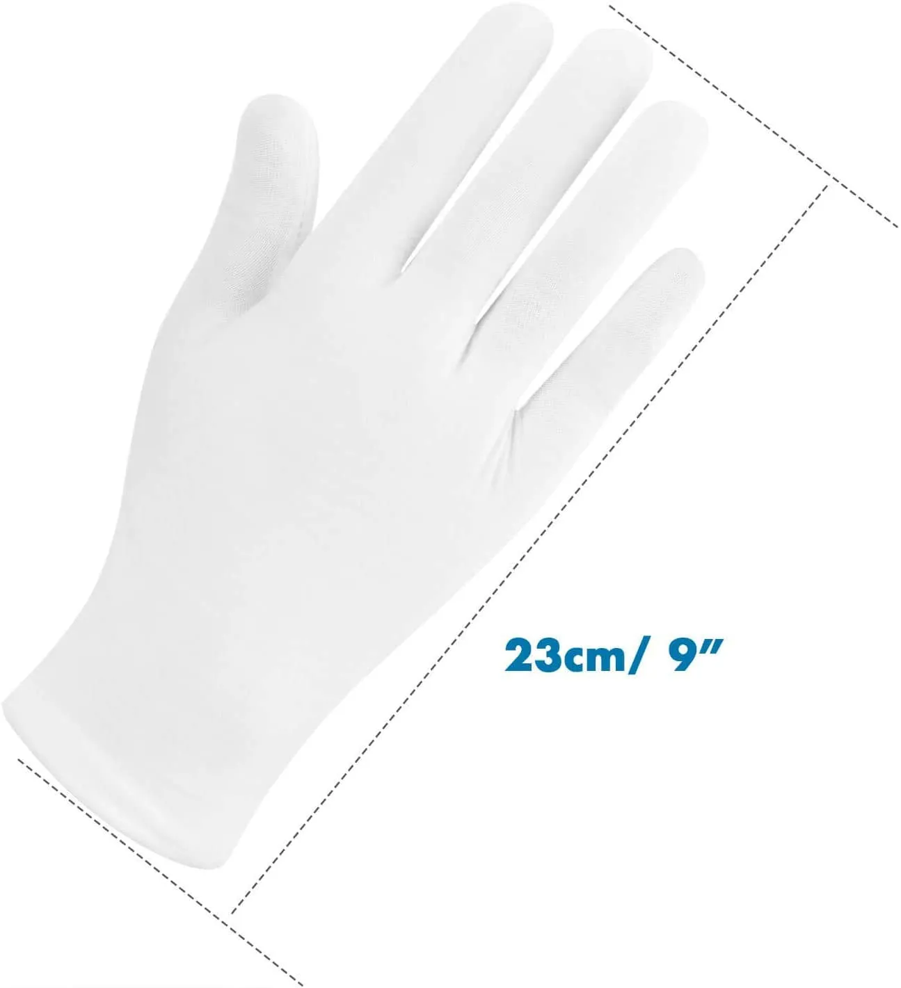 Kuber Industries Men's & Women's Cotton Hand Summer Gloves for Protection from Sun Burn/Heat/Pollution (Pack Of-1 Pairs, White)-MASK46431