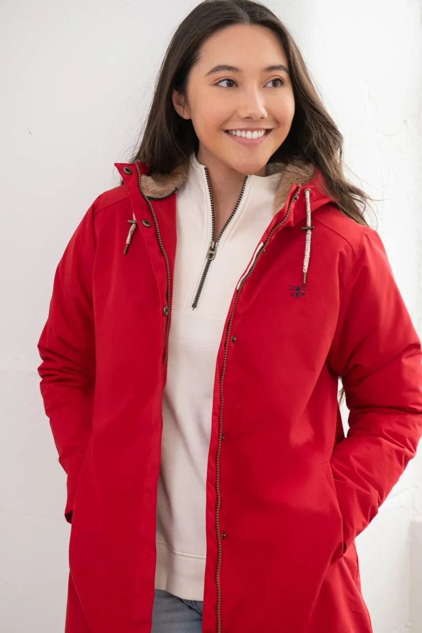 Lighthouse Scarlet Waterproof Coat Red