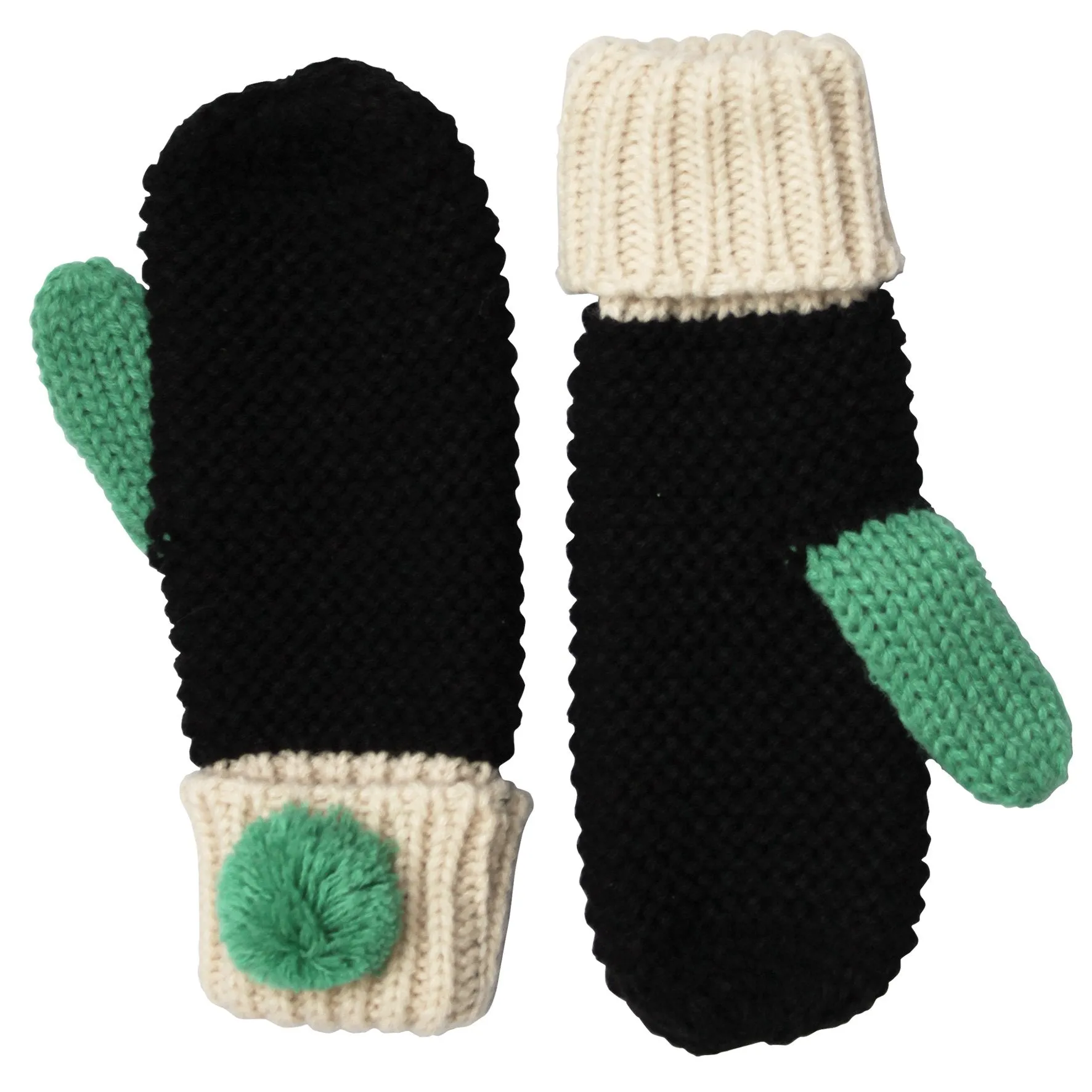 Loop Black Mittens