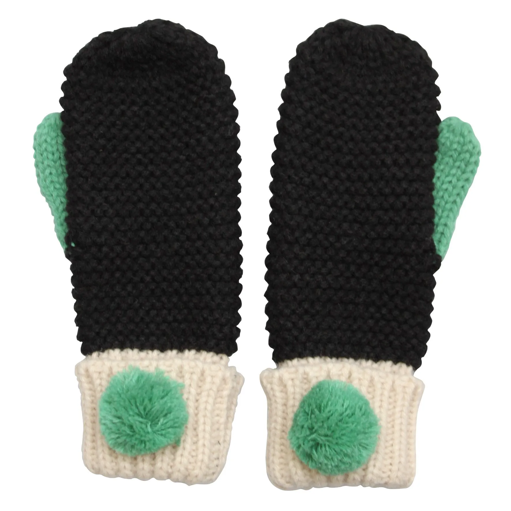 Loop Black Mittens