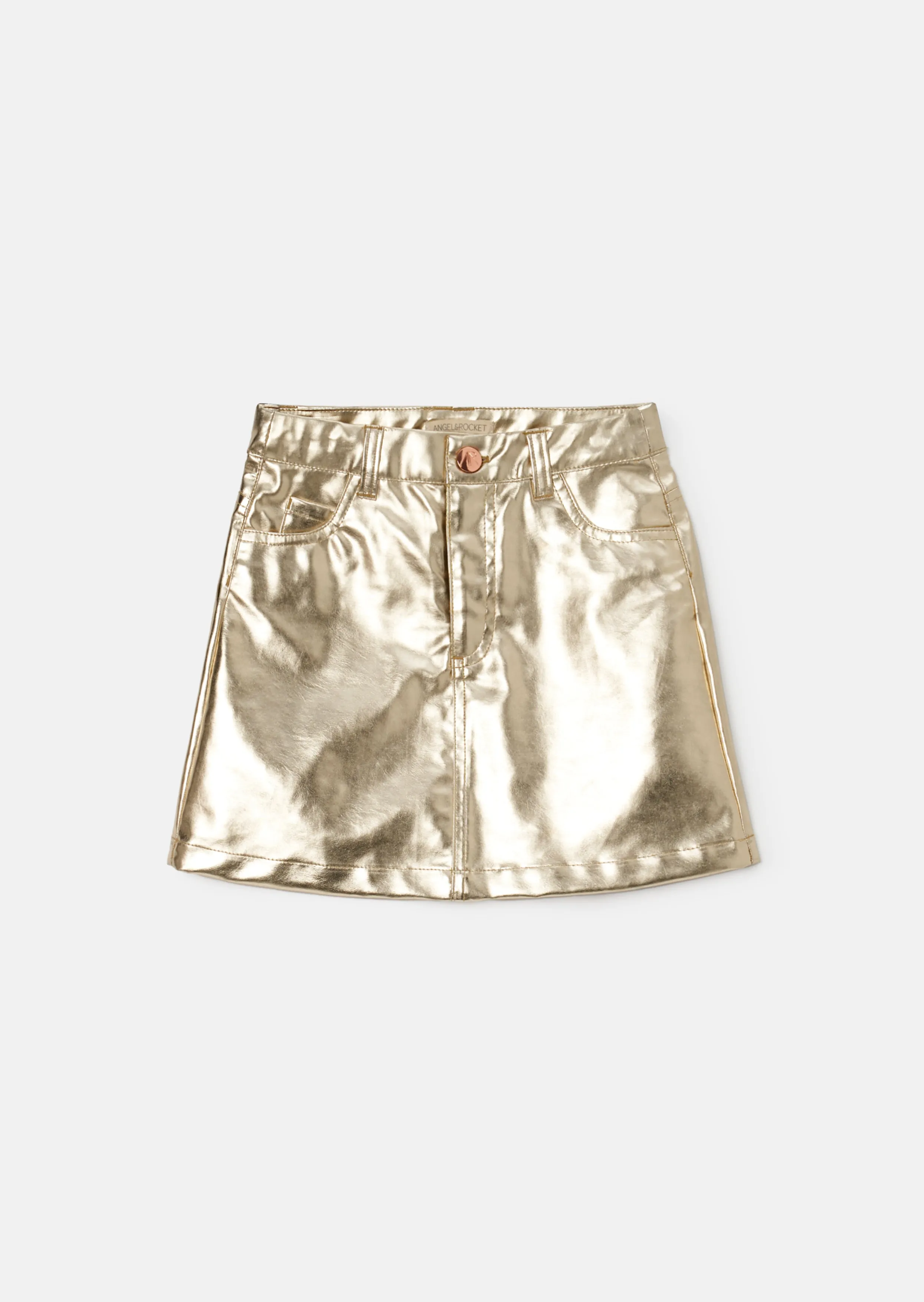 Mallory Gold Metallic Mini Skirt