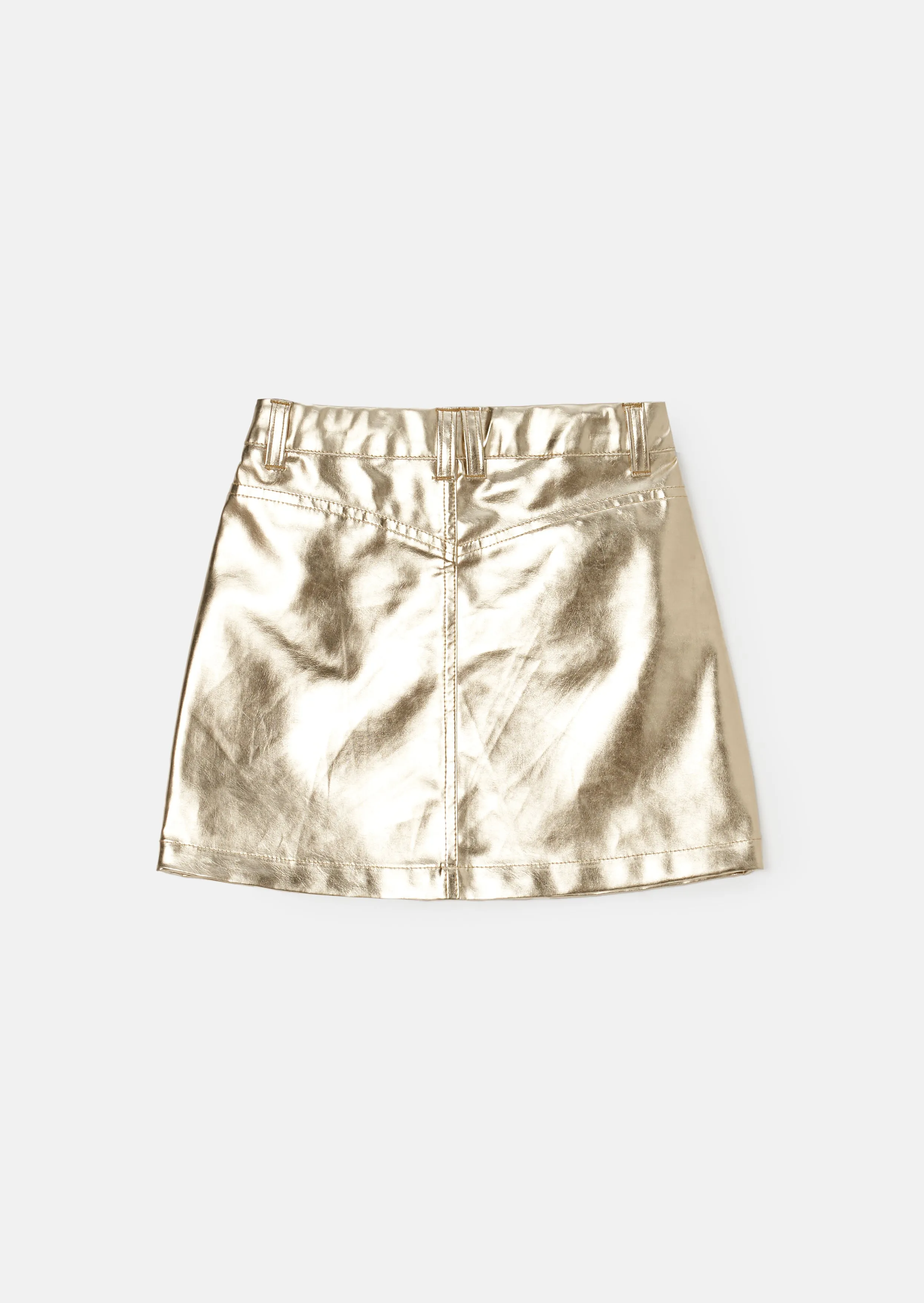 Mallory Gold Metallic Mini Skirt