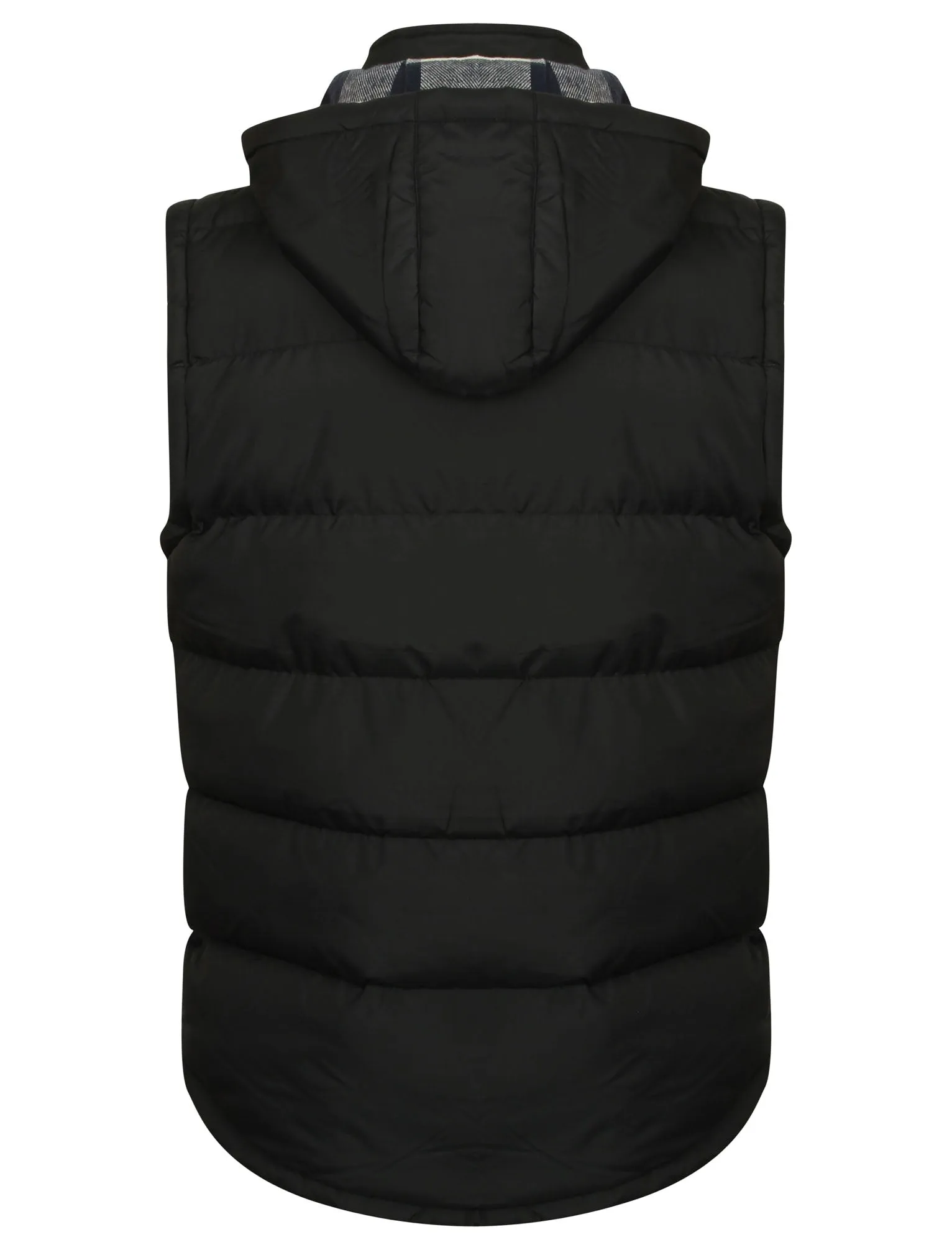 McCrooke 2 Padded Gilet with Hood in Black - Tokyo Laundry