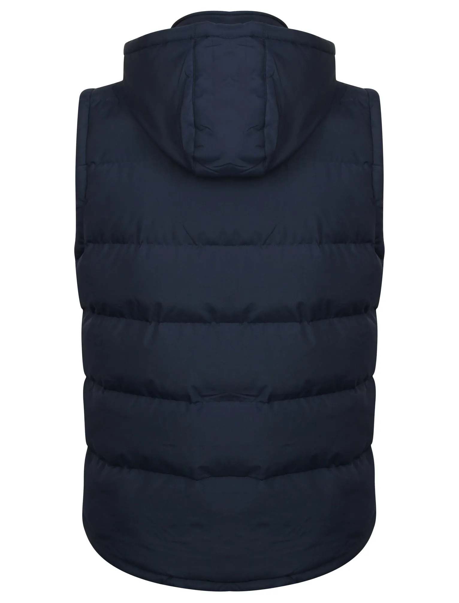 McCrooke 2 Padded Gilet with Hood in Midnight Blue - Tokyo Laundry