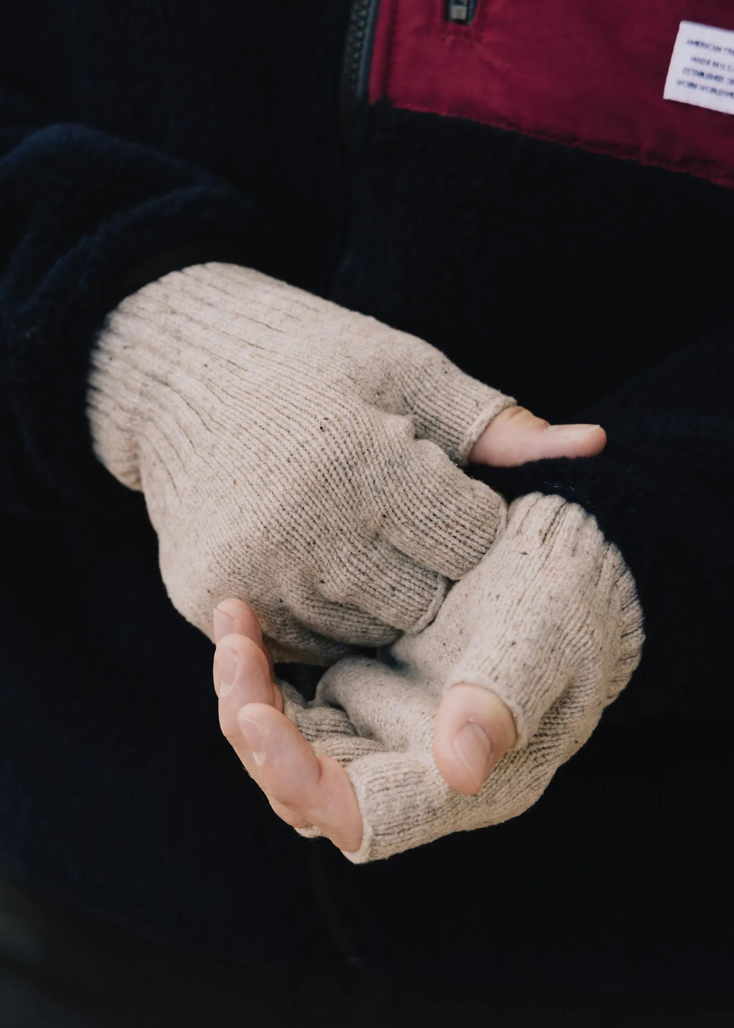 Merino Donegal Fingerless Gloves