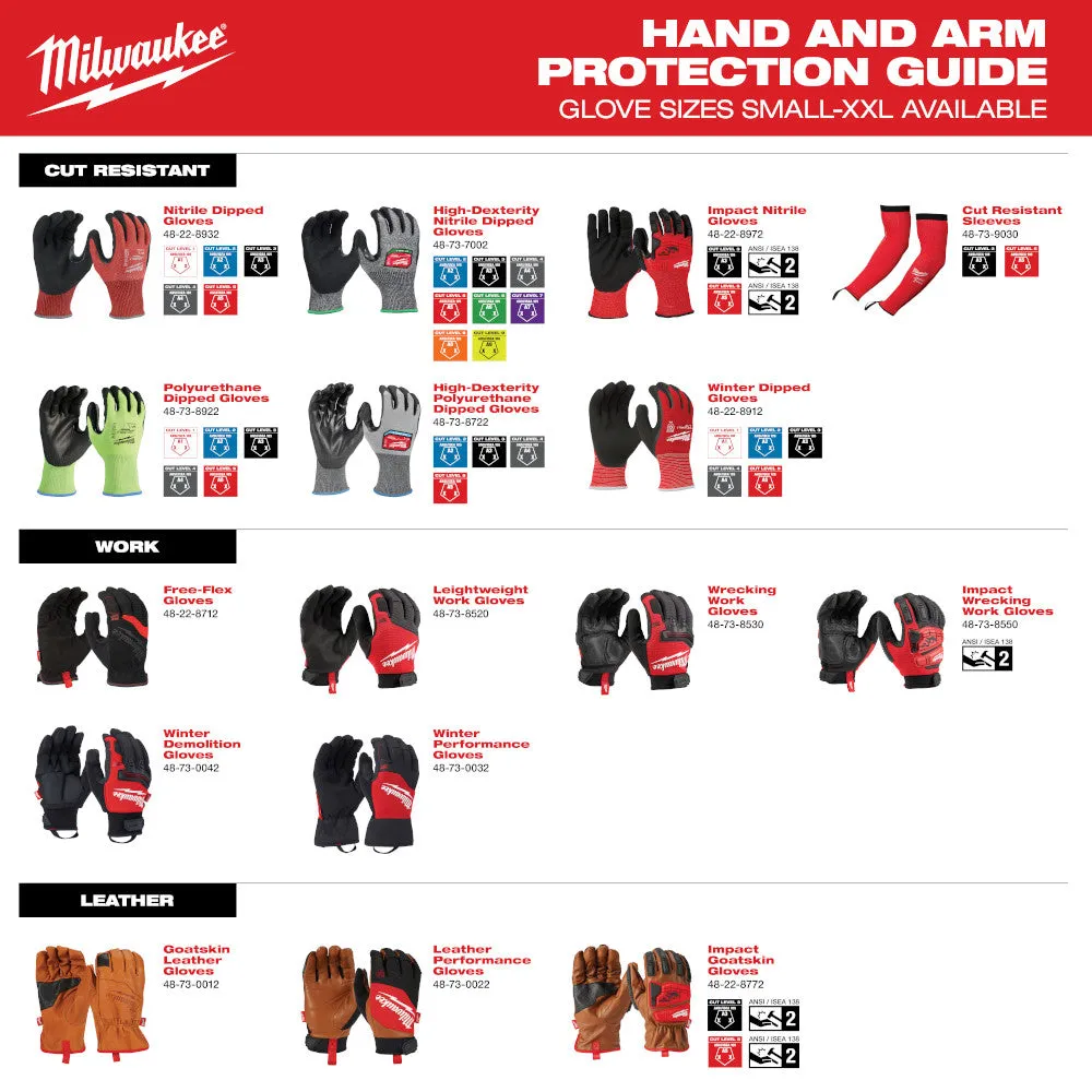 Milwaukee 48-73-8150 Impact Cut 5 Nitrile Dip Glove - S