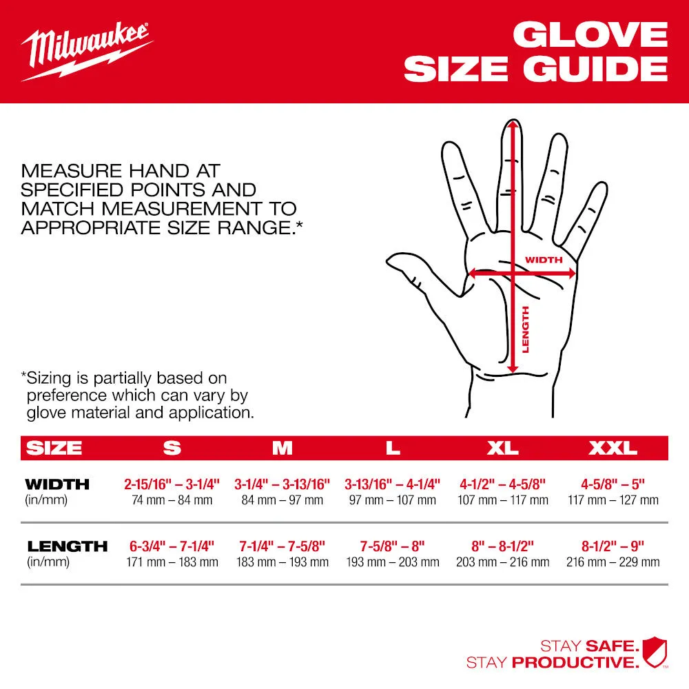 Milwaukee 48-73-8631E Cut Level 3 Nitrile Dipped Gloves - M