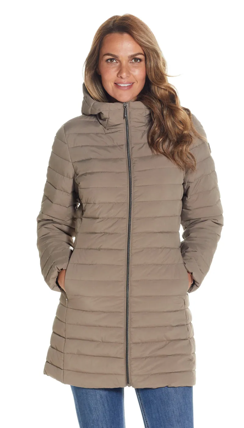 MODERN SHAPED PUFFER WITH STRETCH