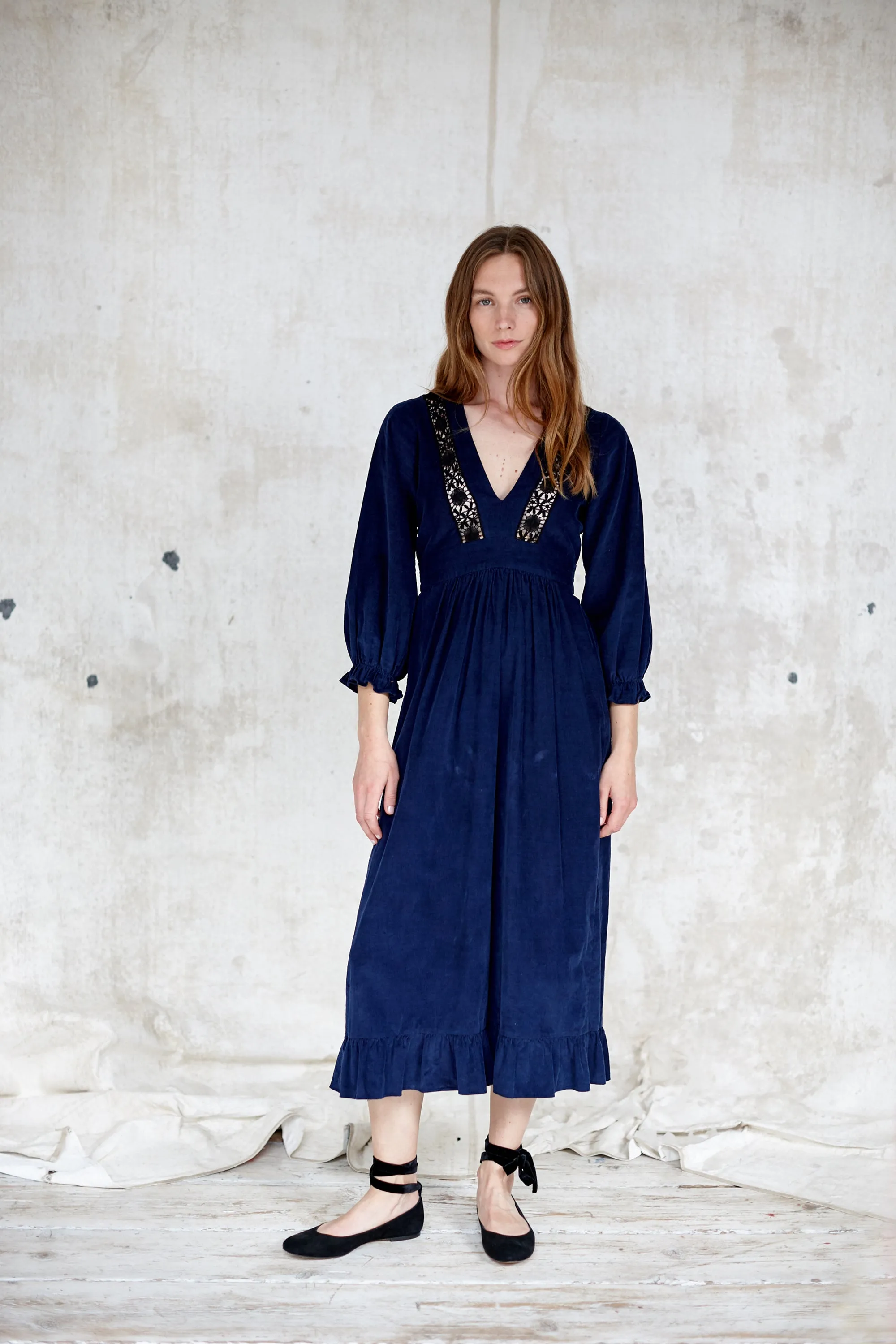 Navy Corduroy London Fields Dress