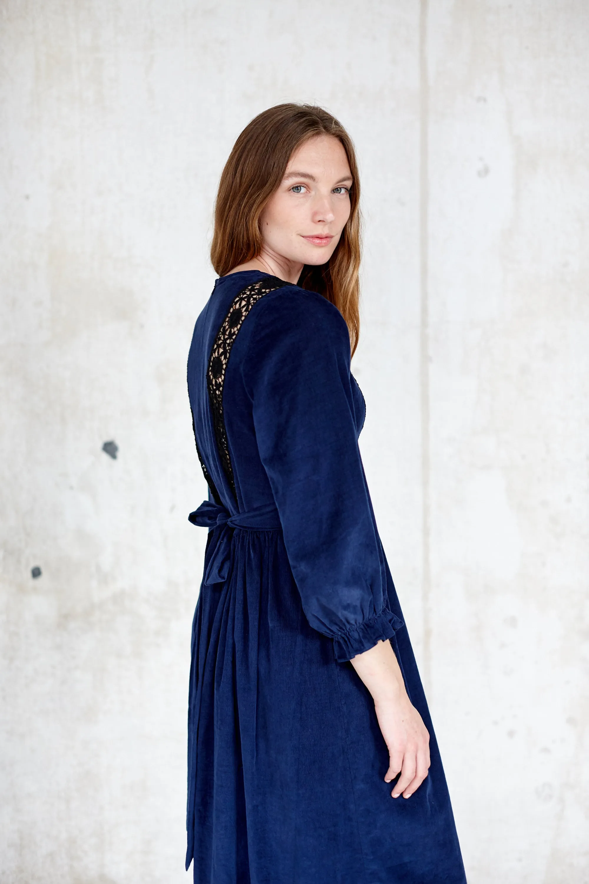 Navy Corduroy London Fields Dress