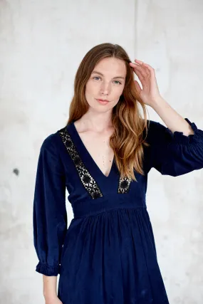 Navy Corduroy London Fields Dress