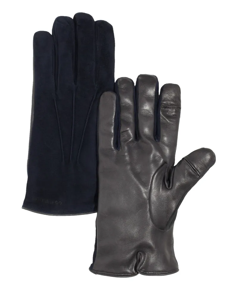 Navy/Grey Leather Genius Gloves