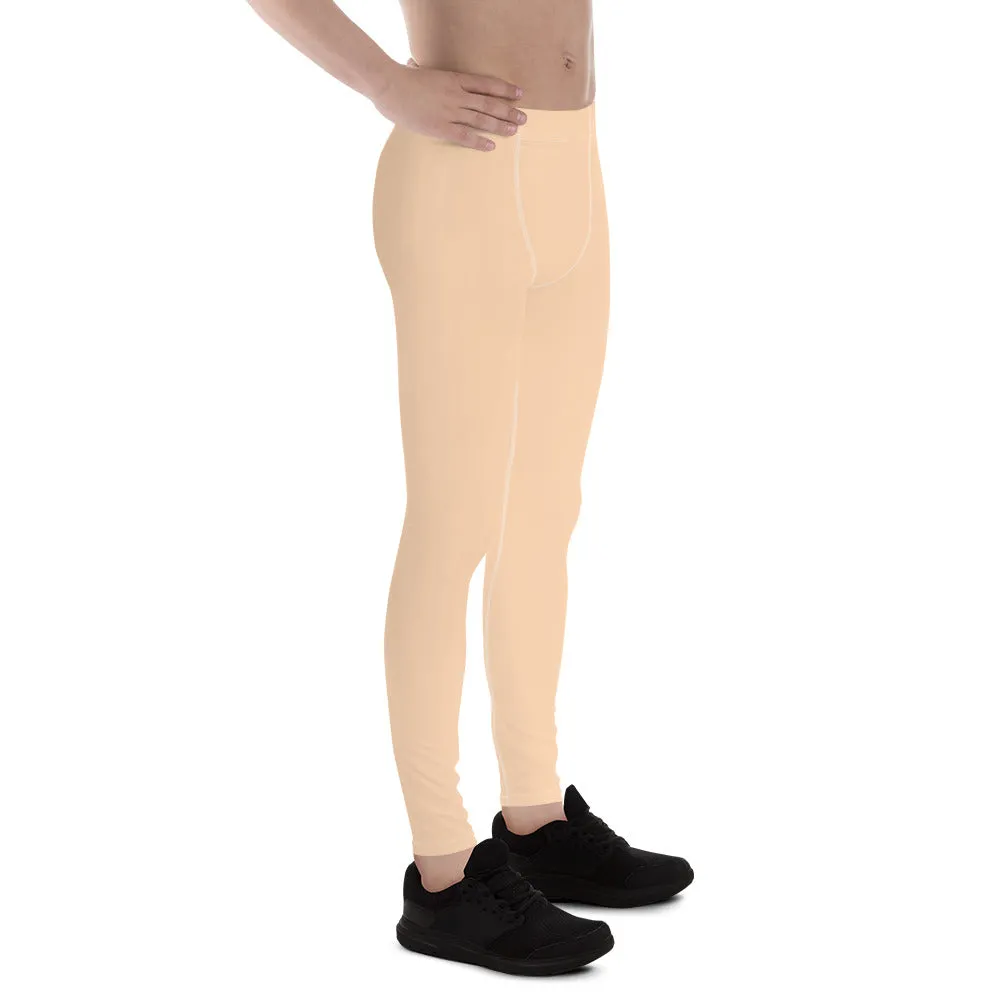 Nude Solid Color Meggings, Solid Nude Color Premium Designer Men's Tight Pants - Made in USA/EU/MX