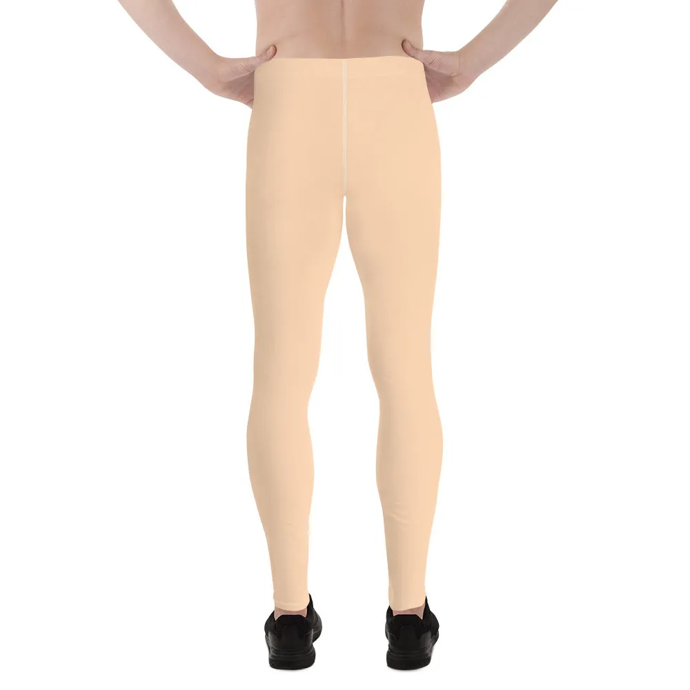 Nude Solid Color Meggings, Solid Nude Color Premium Designer Men's Tight Pants - Made in USA/EU/MX