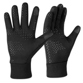 Outdoor Sports Velvet Anti-Slip Glove, Size: XL(Black)