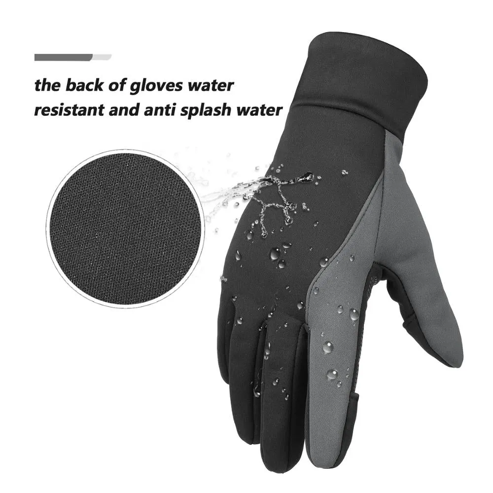 OZERO Winter Windproof Fishing Gloves | Touchscreen Cycling Gloves For Cold Weather