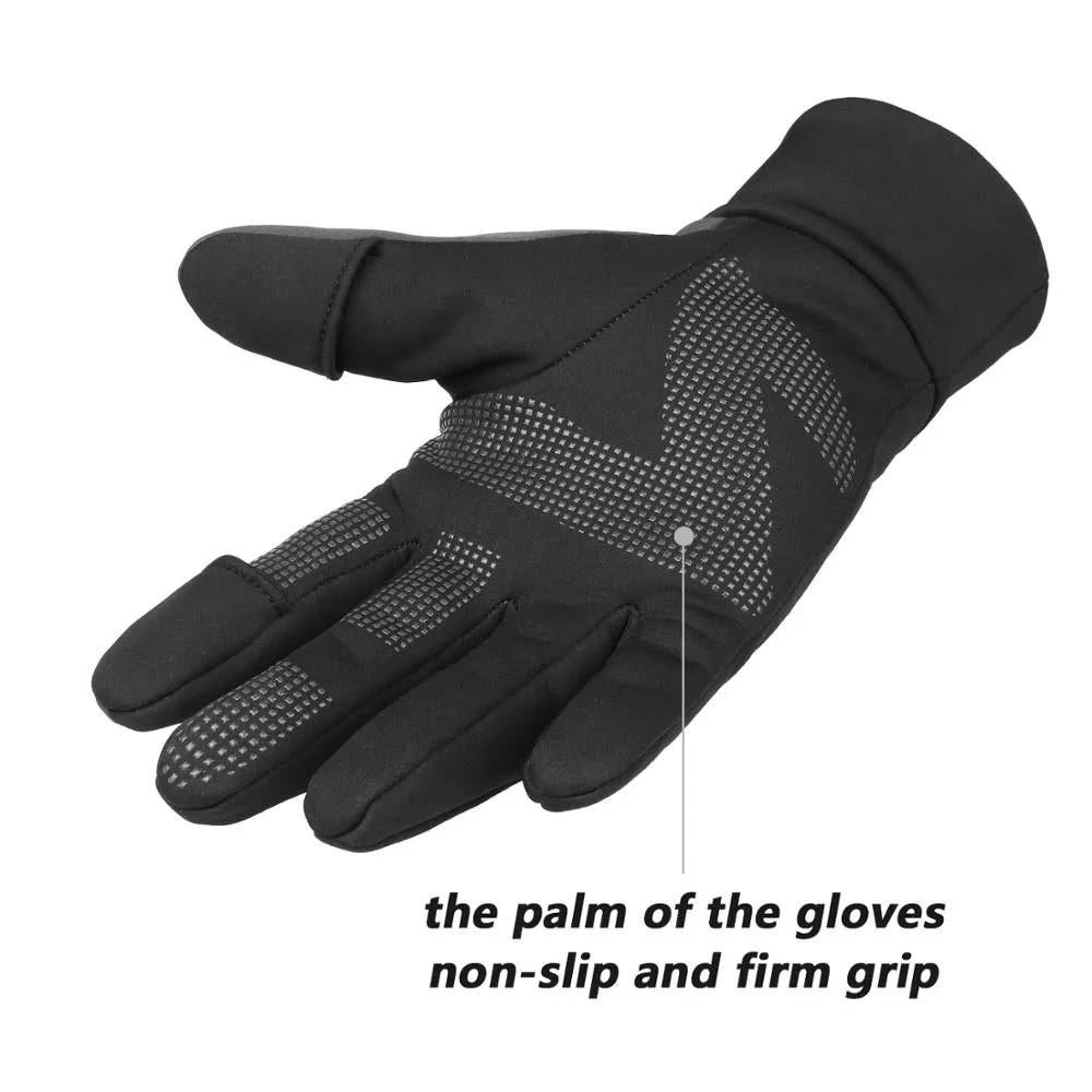 OZERO Winter Windproof Fishing Gloves | Touchscreen Cycling Gloves For Cold Weather