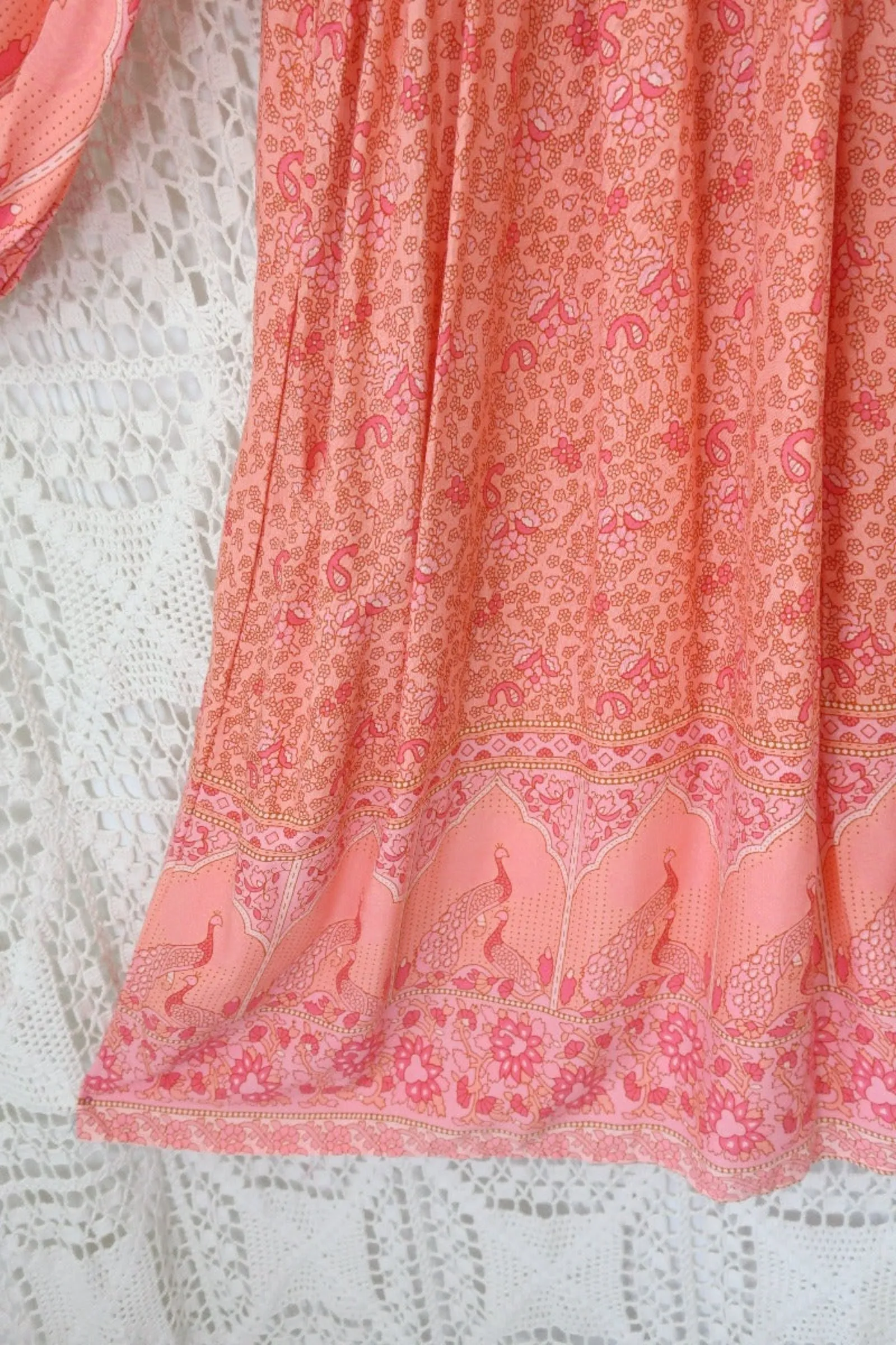 Peacock Primrose Dress in Peachy Rose