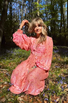 Peacock Primrose Dress in Peachy Rose