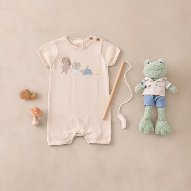 Pond Friends Knit Shortall Romper