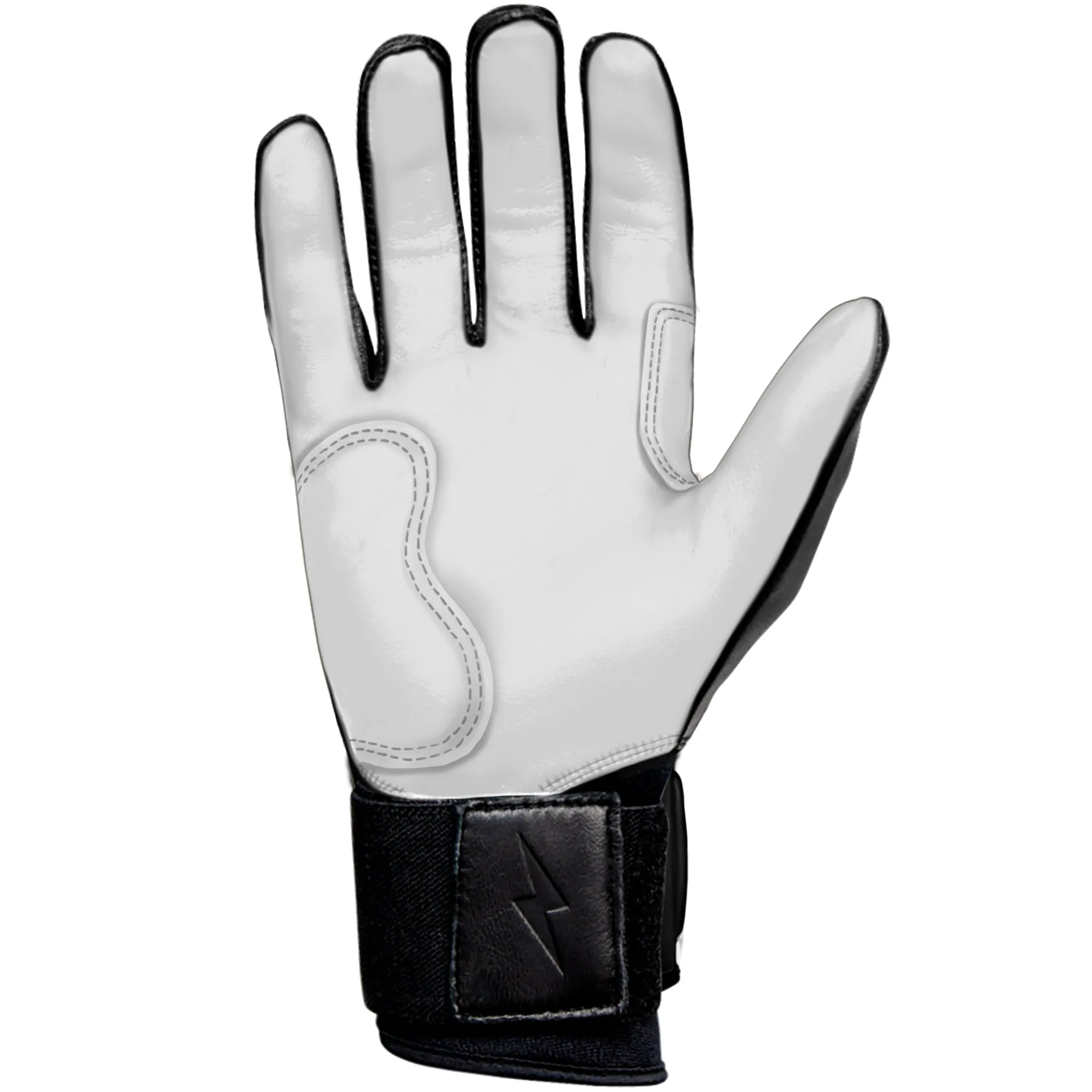 PREMIUM PRO CHROME Series Long Cuff Batting Gloves | BLACK