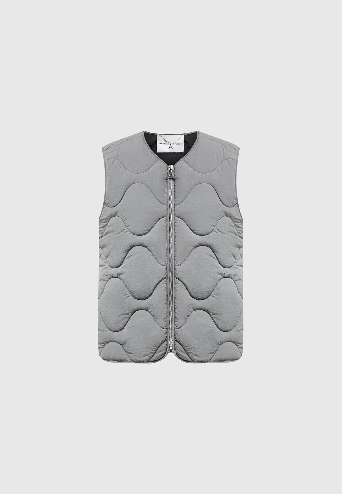 Quilted Pattern Gilet - Grey