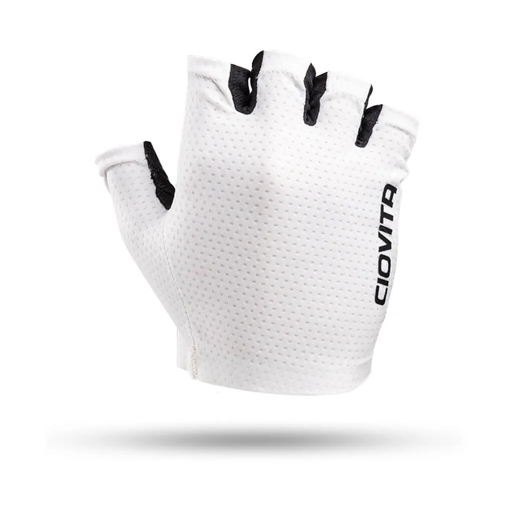 Race Mesh Short Finger Glove (White)