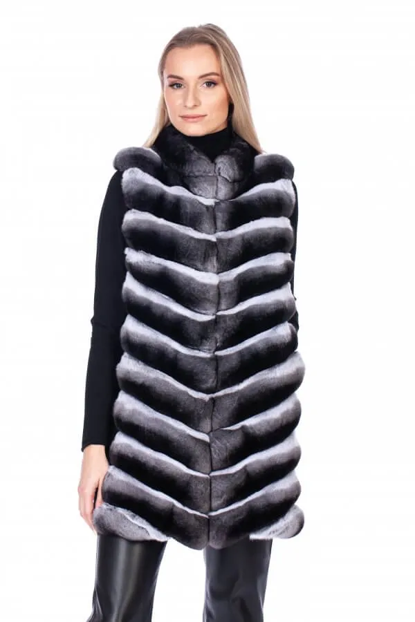 Real Chinchilla Fur Gilet