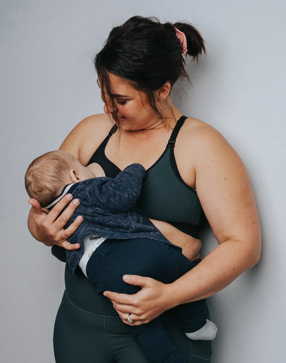 Relove ** Breastfeeding Sports Bra - Smoothie Crop Rib Ivy